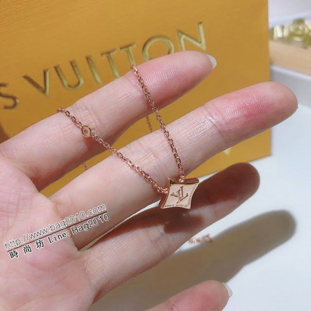 Louis Vuitton純銀飾品 路易威登限定天然白貝項鏈 LV單花鎖骨鏈  zglv2158
